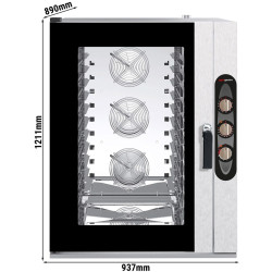 Cuptor cu convectie GGM Gastro BKDV1200-2SM#HGNV12N (Black/Inox) Thumb