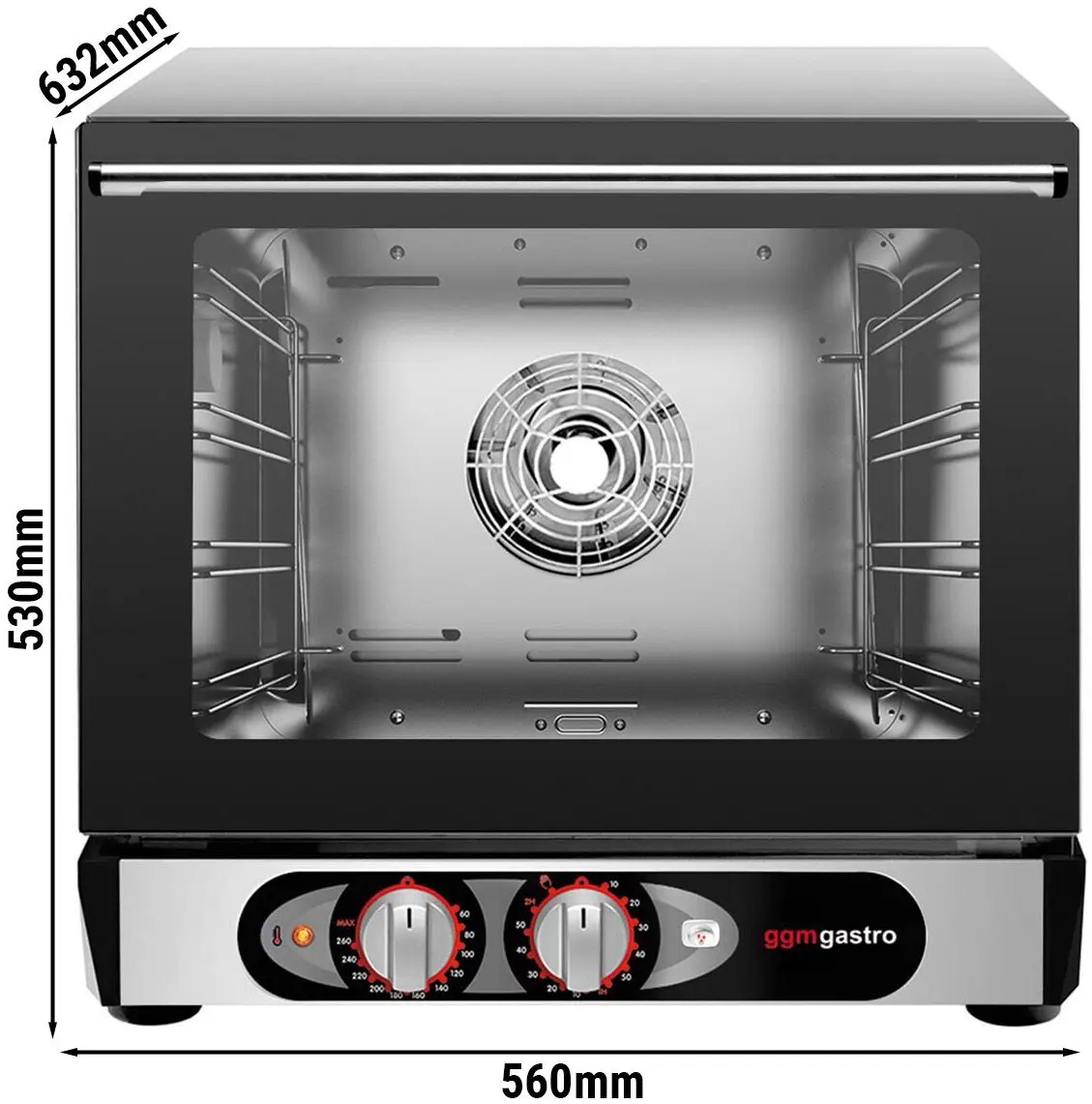 Печь конвекционная GGM Gastro EHOV4 (Black) - 2