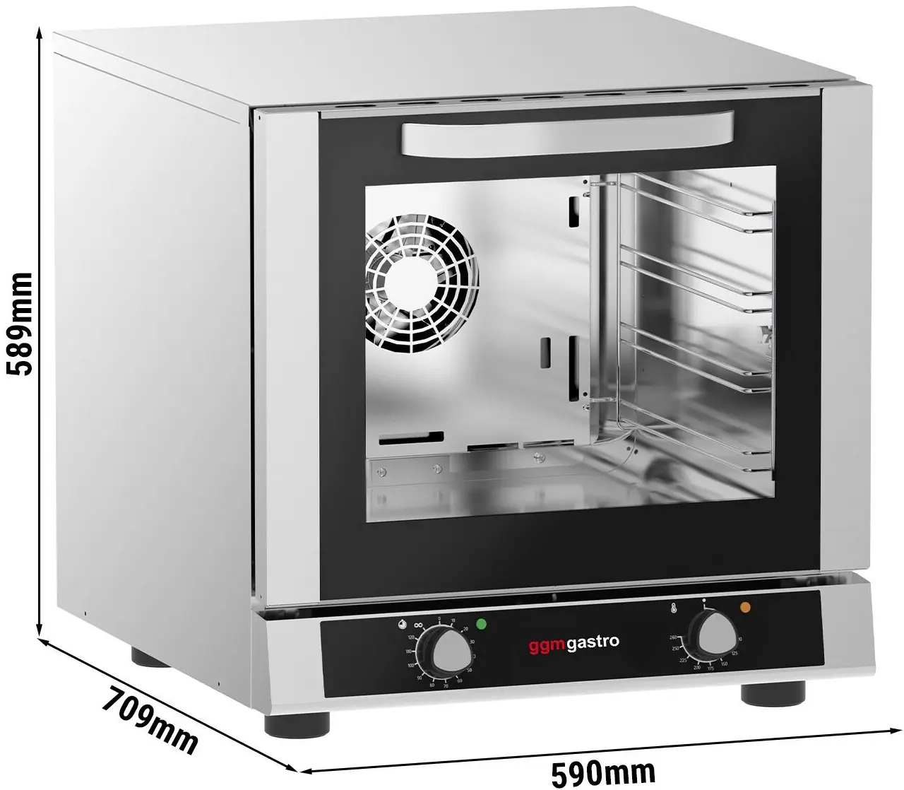 Печь конвекционная GGM Gastro EHTE565N (Black/Inox) - 6