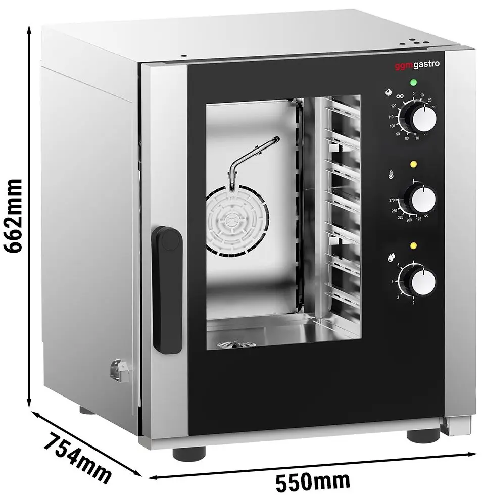 Печь конвекционная GGM Gastro KDMT523 (Black/Inox) - 8