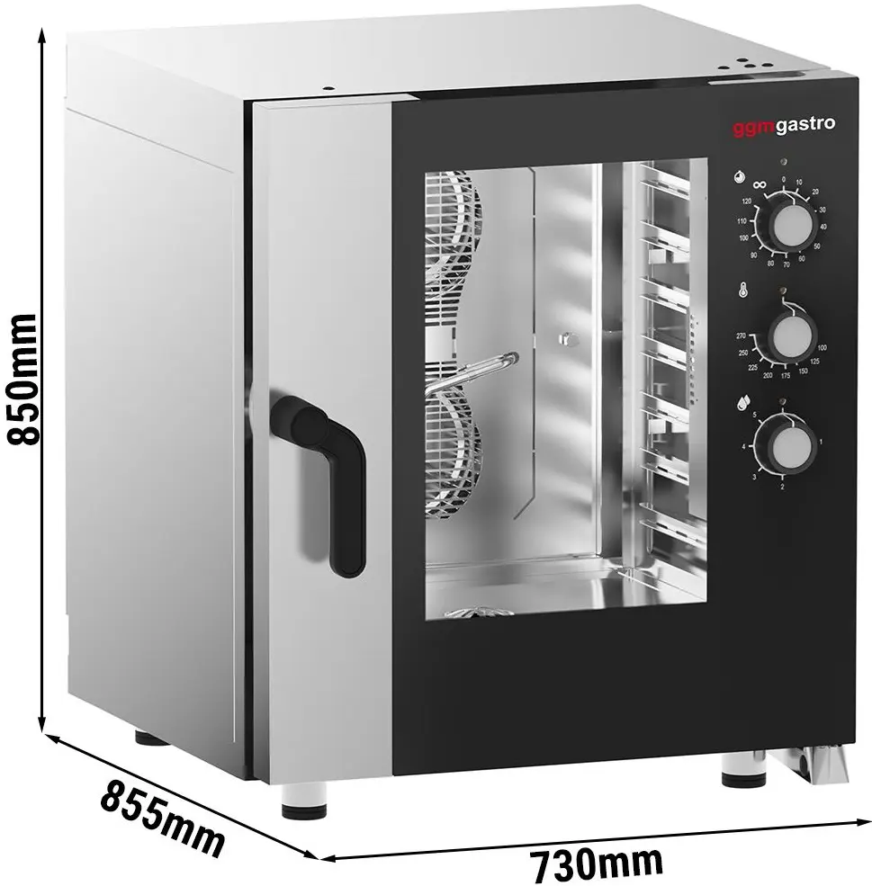 Печь конвекционная GGM Gastro KDMT7511N (Black/Inox) - 9
