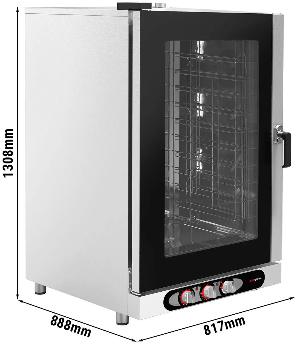 Печь конвекционная GGM Gastro KDMV10 (Black/Inox) - 8