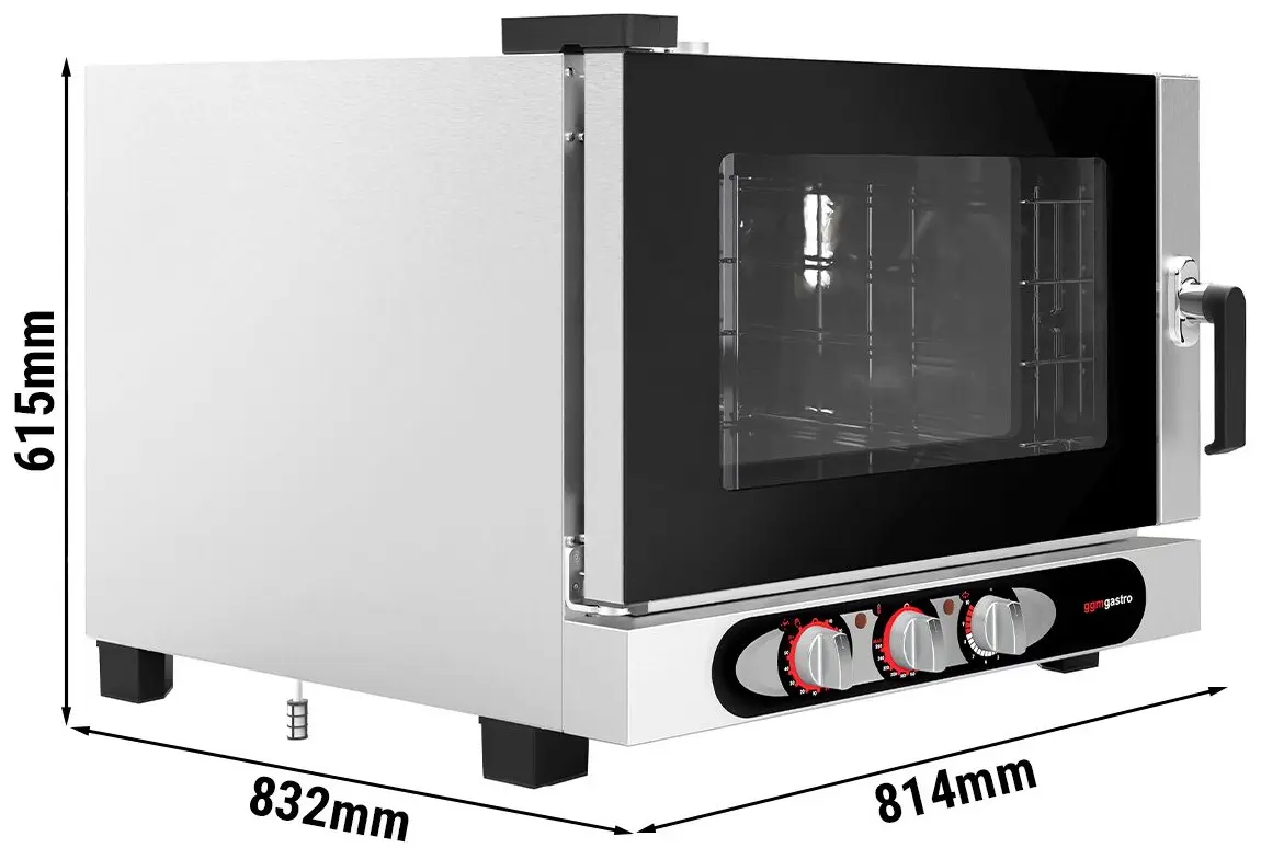 Печь конвекционная GGM Gastro KDMV4 (Black/Inox) - 9