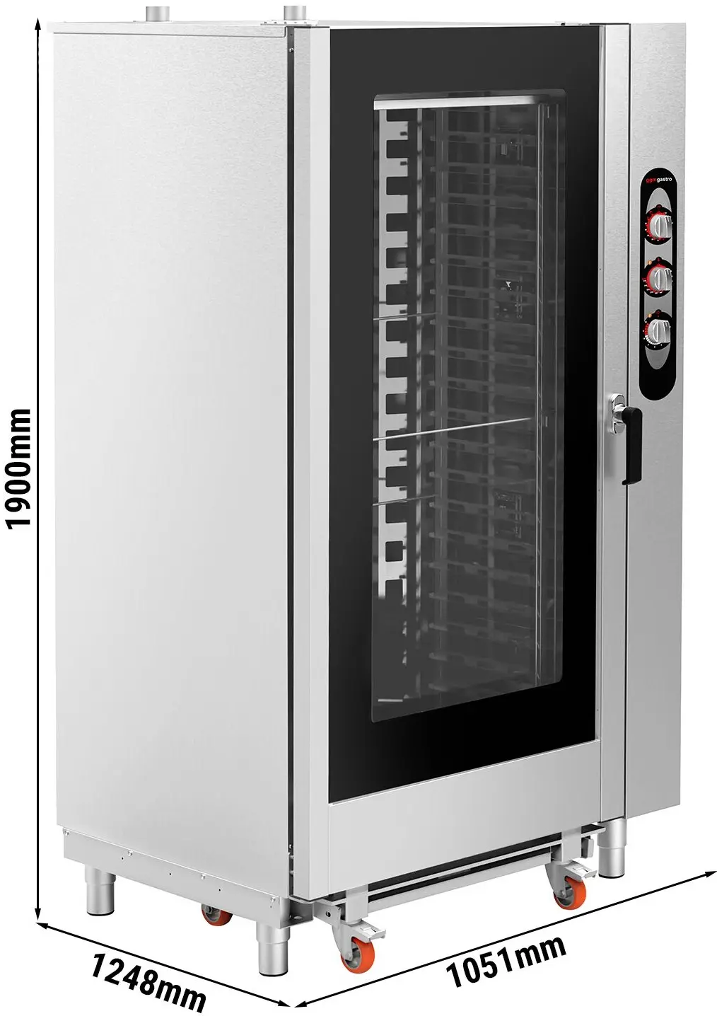 Печь конвекционная GGM Gastro KDMV4011 (Black/Inox) - 6