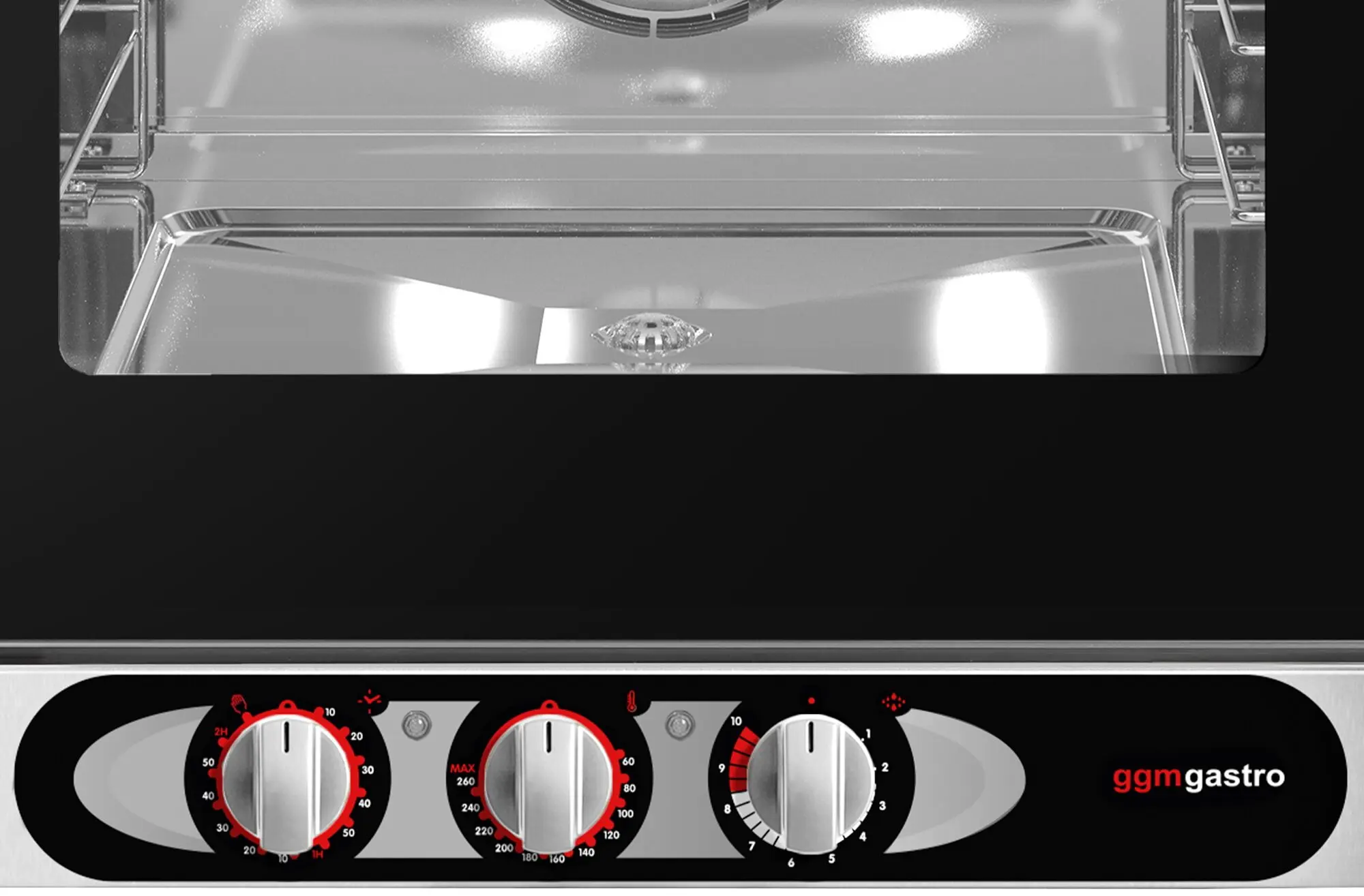 Печь конвекционная GGM Gastro KDMV6 (Black/Inox) - 4