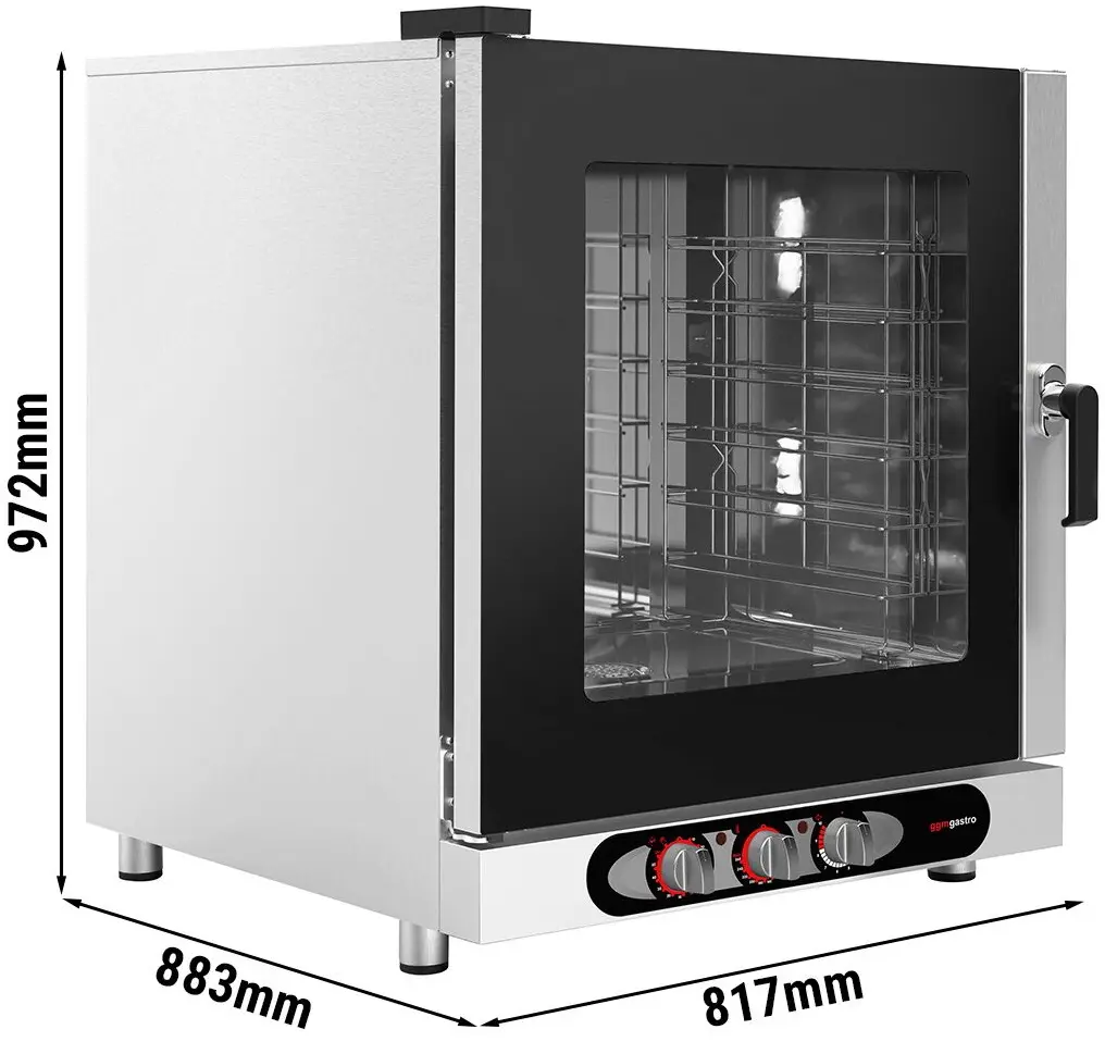 Печь конвекционная GGM Gastro KDMV6 (Black/Inox) - 8