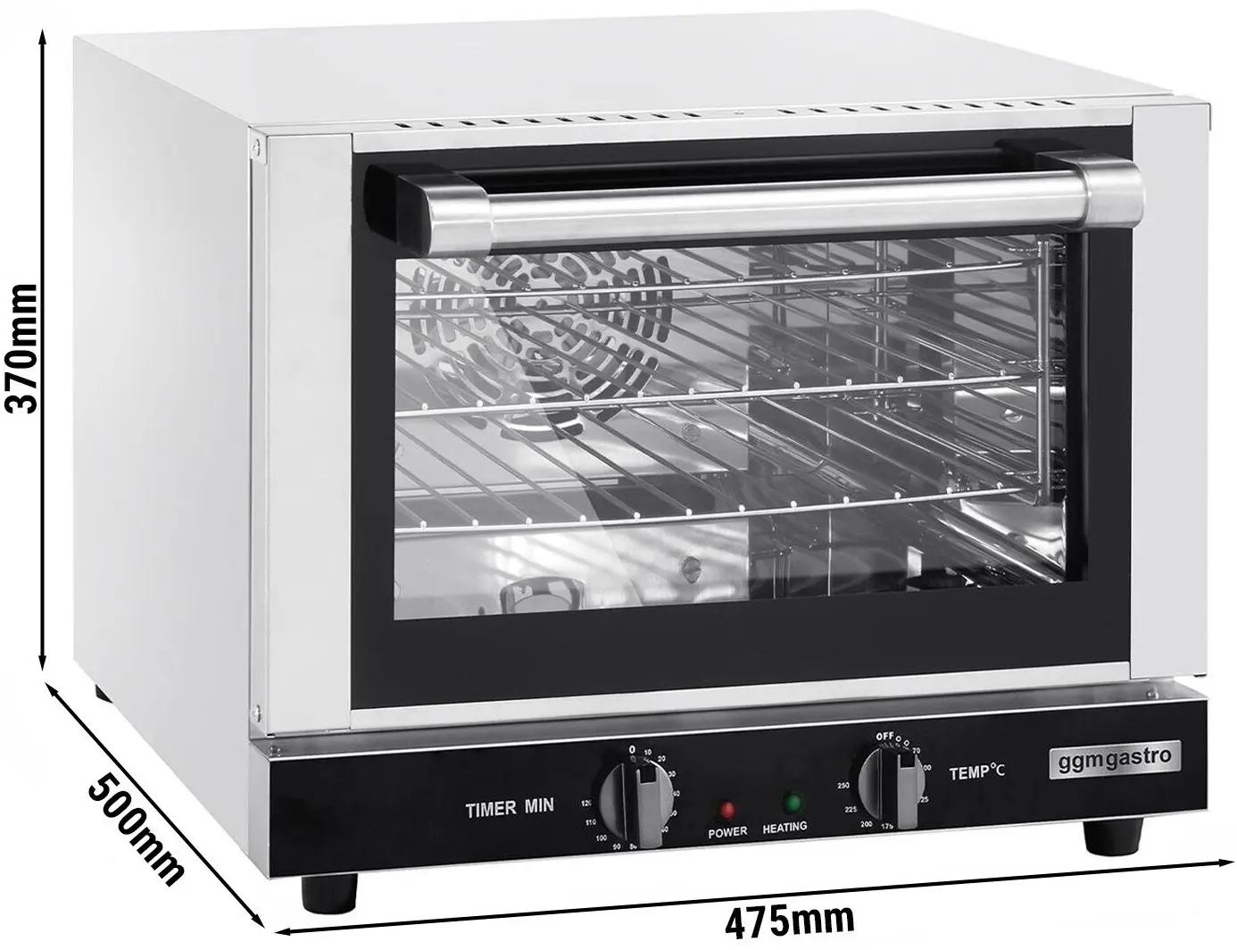 Печь конвекционная GGM Gastro Kompakt DBFP21 (Black/Inox) - 3