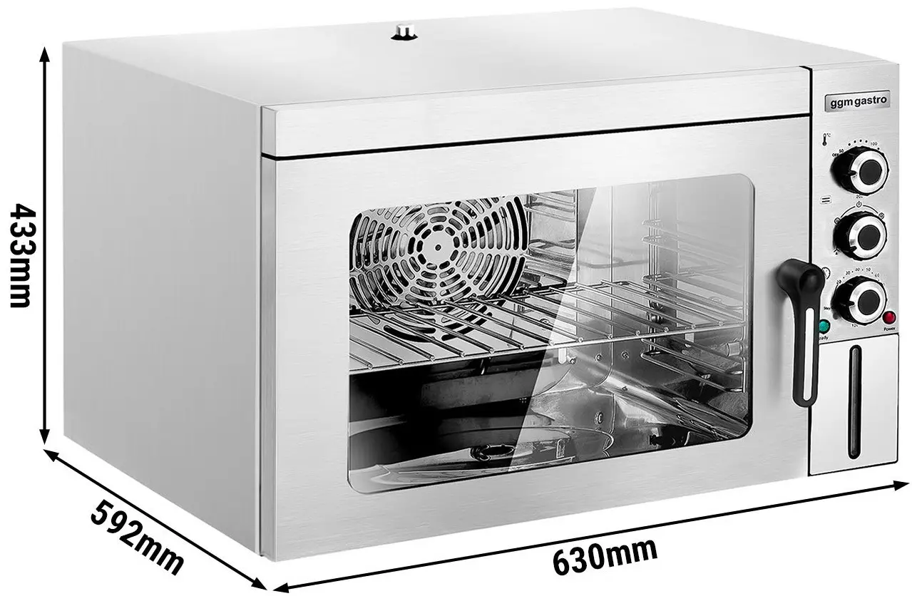 Печь конвекционная GGM Gastro Kompakt EHK500 (Inox) - 8