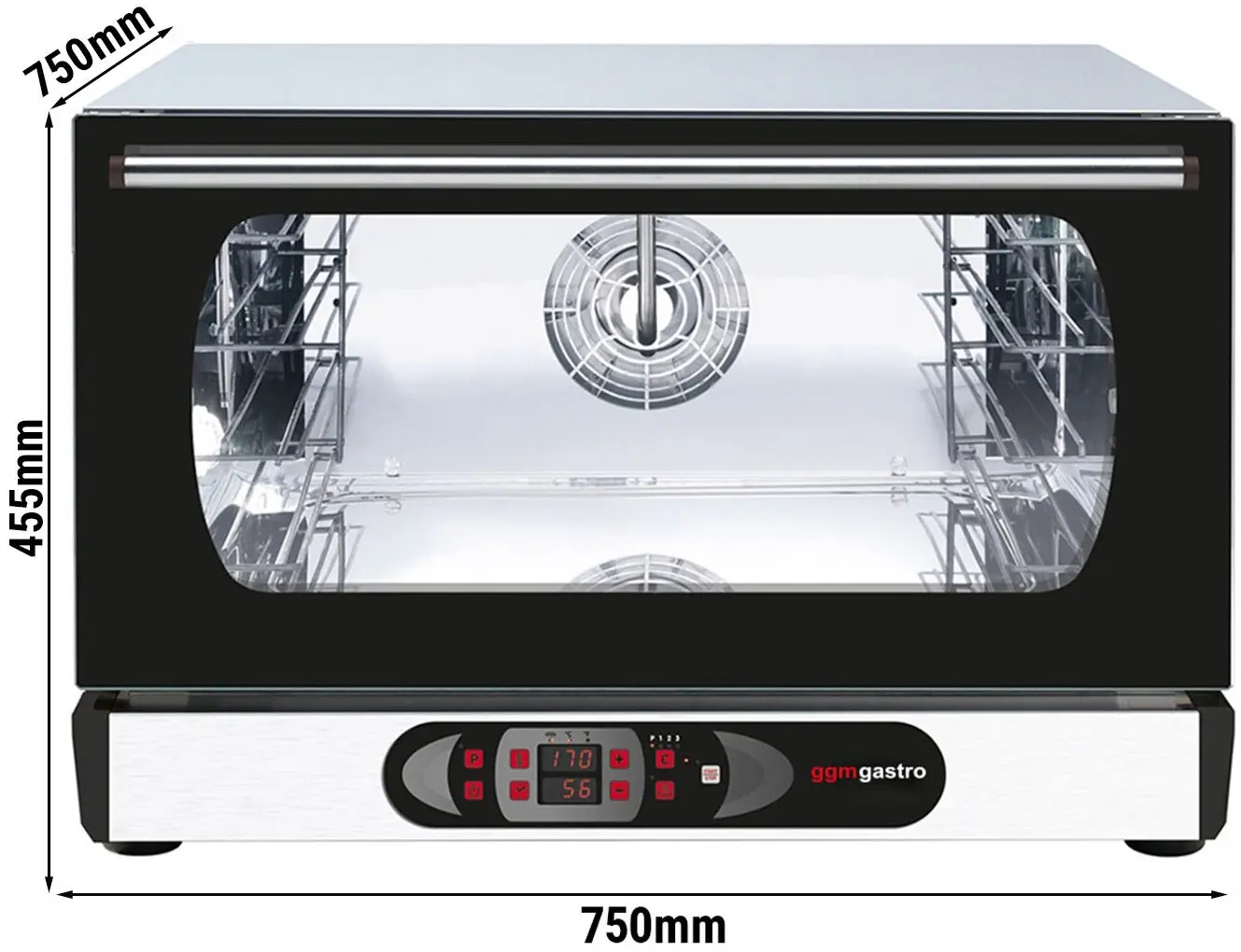 Cuptor cu convectie GGM Gastro Kompakt HV505-1E (Black/Inox) - 3