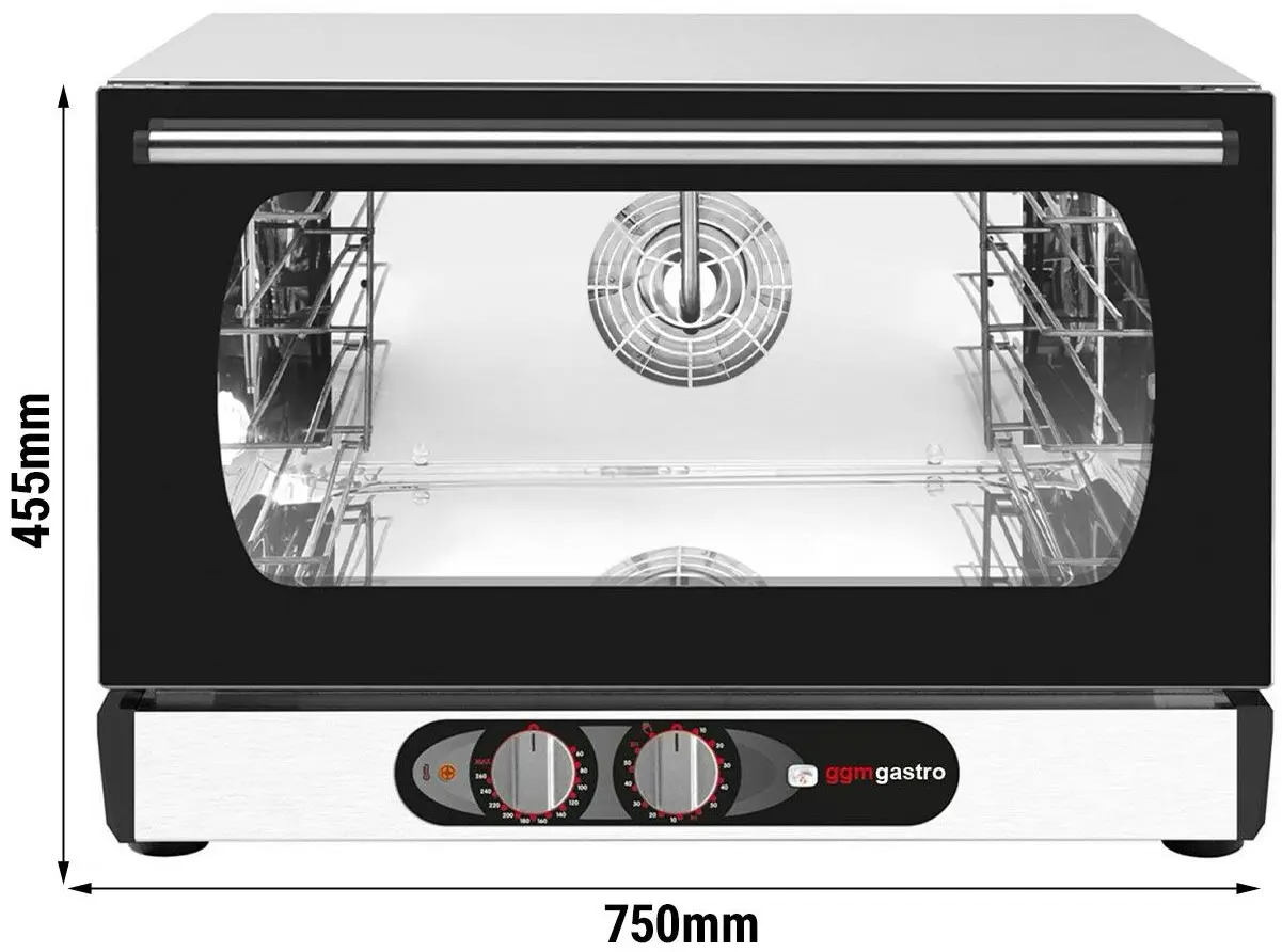 Печь конвекционная GGM Gastro Kompakt HV505-2E (Black/Inox) - 5