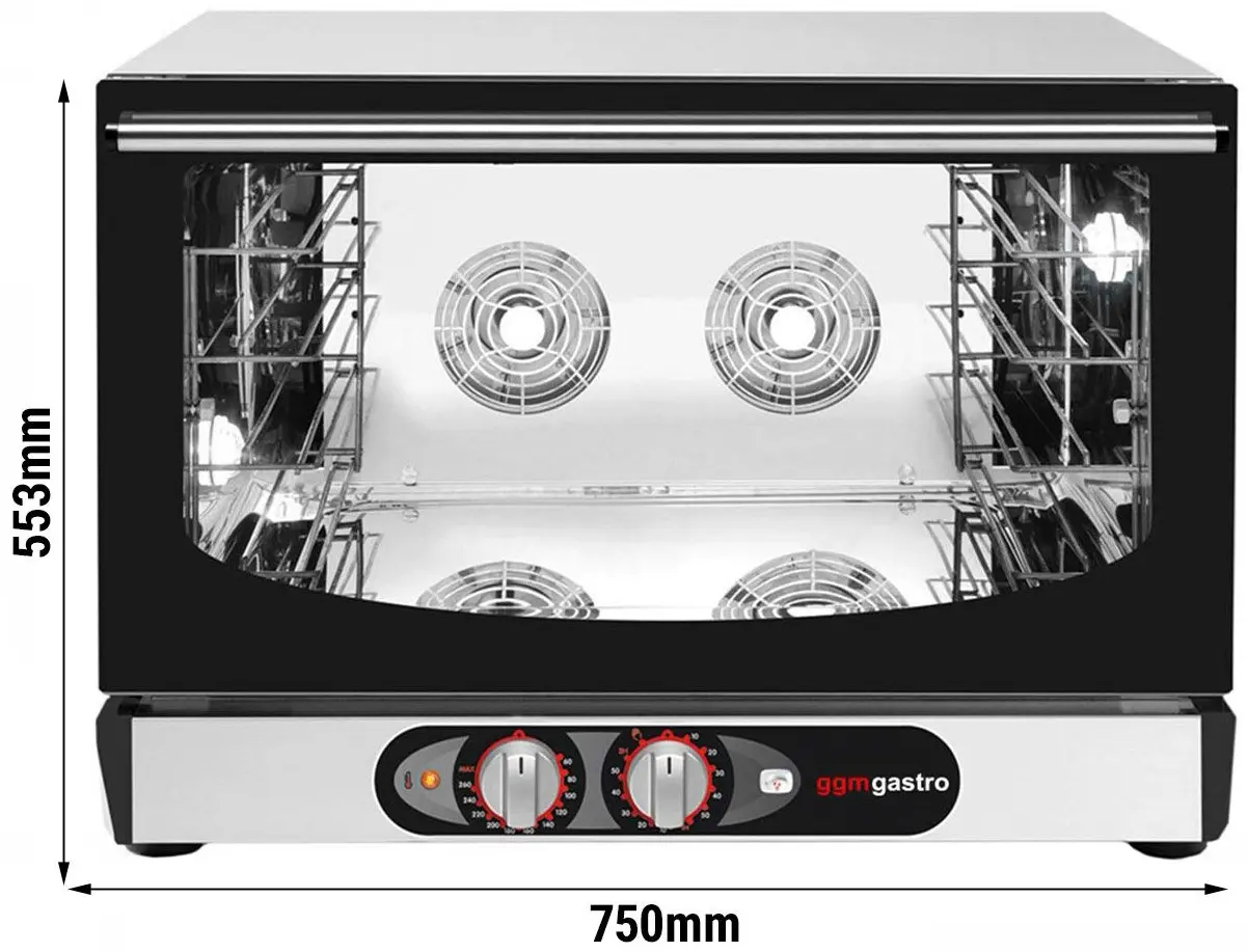 Печь конвекционная GGM Gastro Kompakt HV580-5 (Black/Inox) - 5