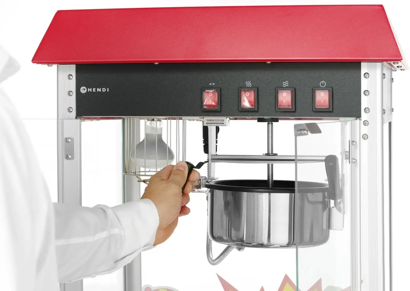 Aparat de popcorn Hendi 282748 (Red)