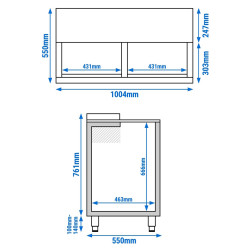 Холодильный ларь для бутылок GGM Gastro FEI265 (Inox) Thumb
