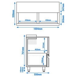 Холодильный ларь для бутылок GGM Gastro FEI265S (Inox) Thumb