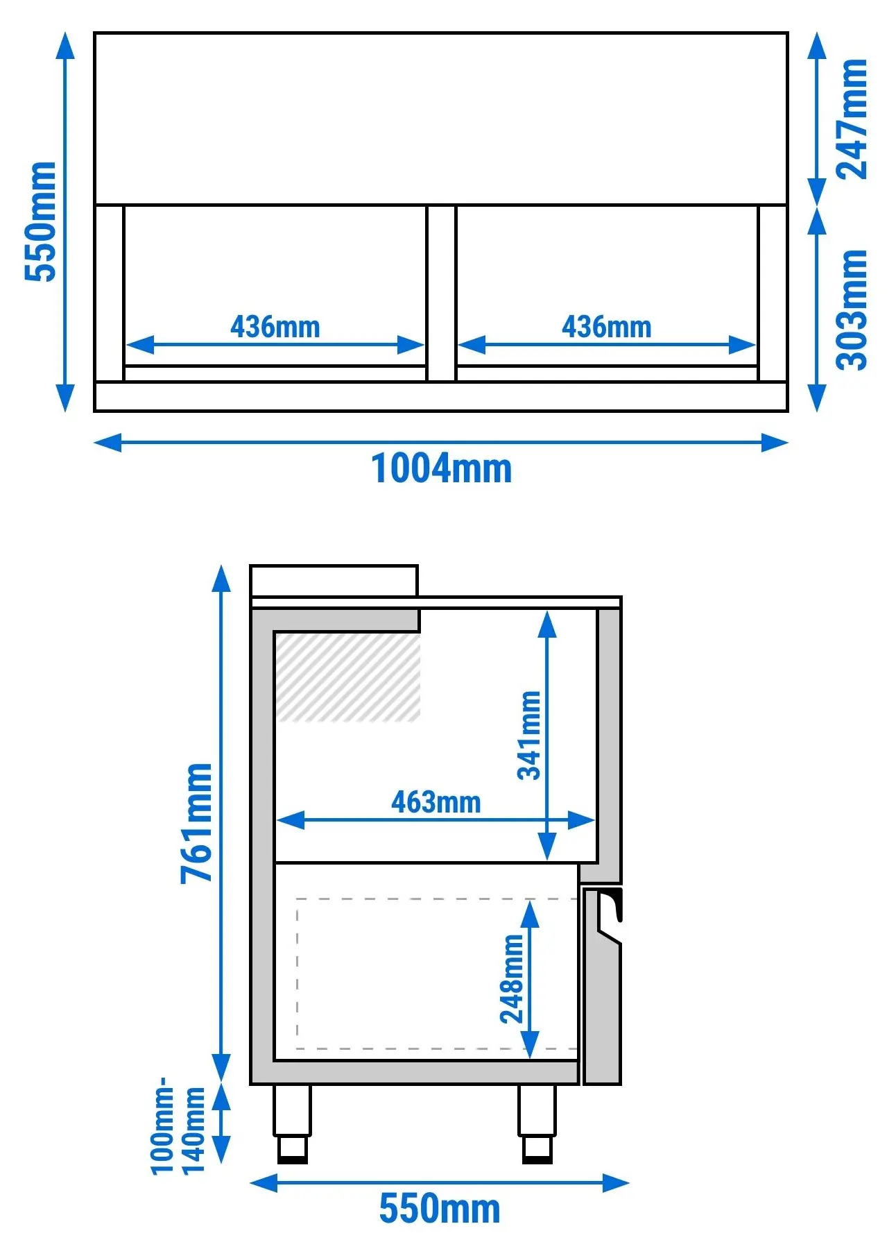 Холодильный ларь для бутылок GGM Gastro FEI265S (Inox) - 6