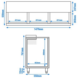 Холодильный ларь для бутылок GGM Gastro FEI445 (Inox) Thumb