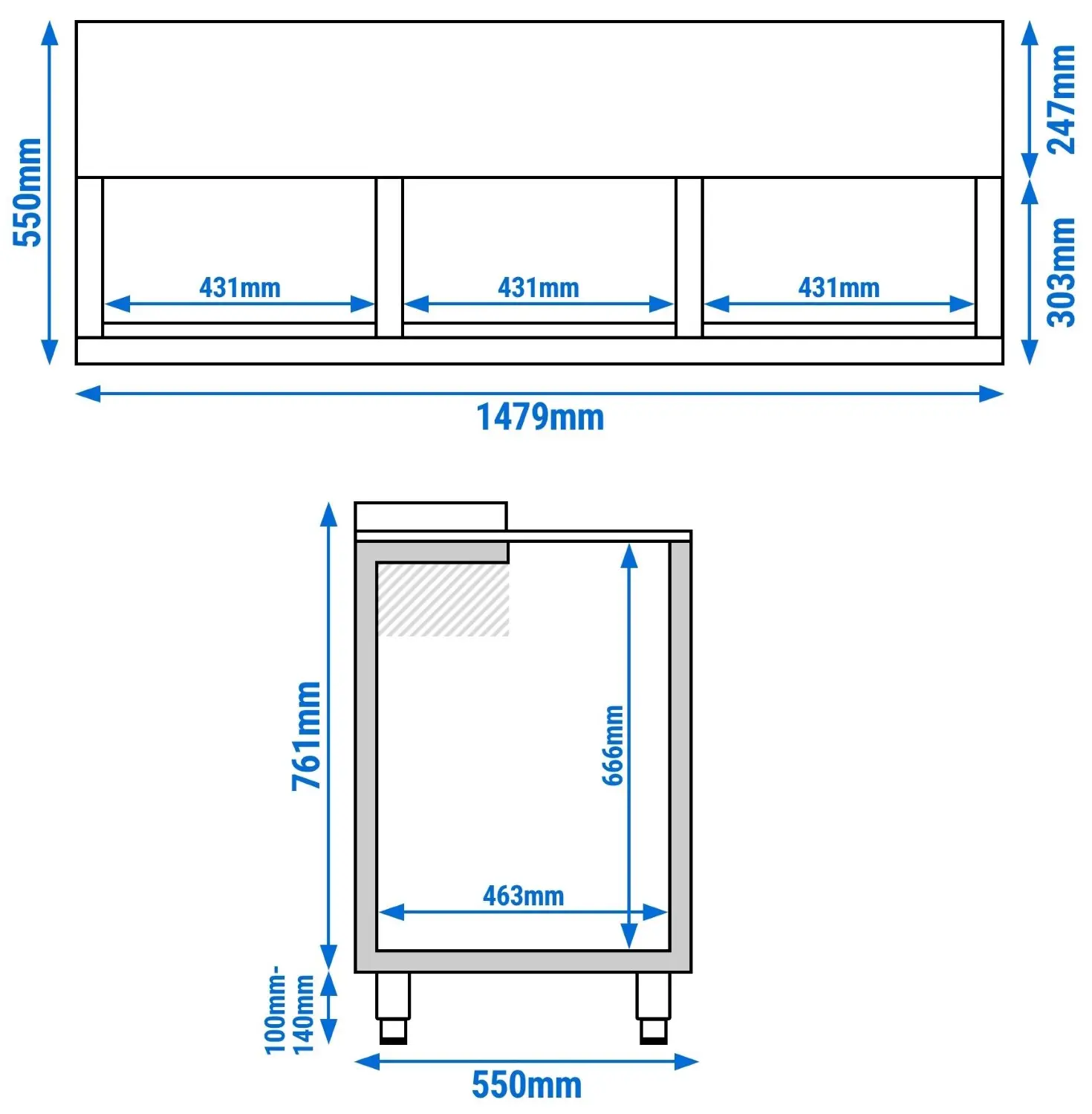 Холодильный ларь для бутылок GGM Gastro FEI445 (Inox) - 6
