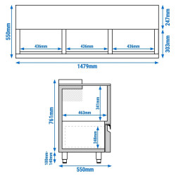 Холодильный ларь для бутылок GGM Gastro FEI445S (Inox) Thumb