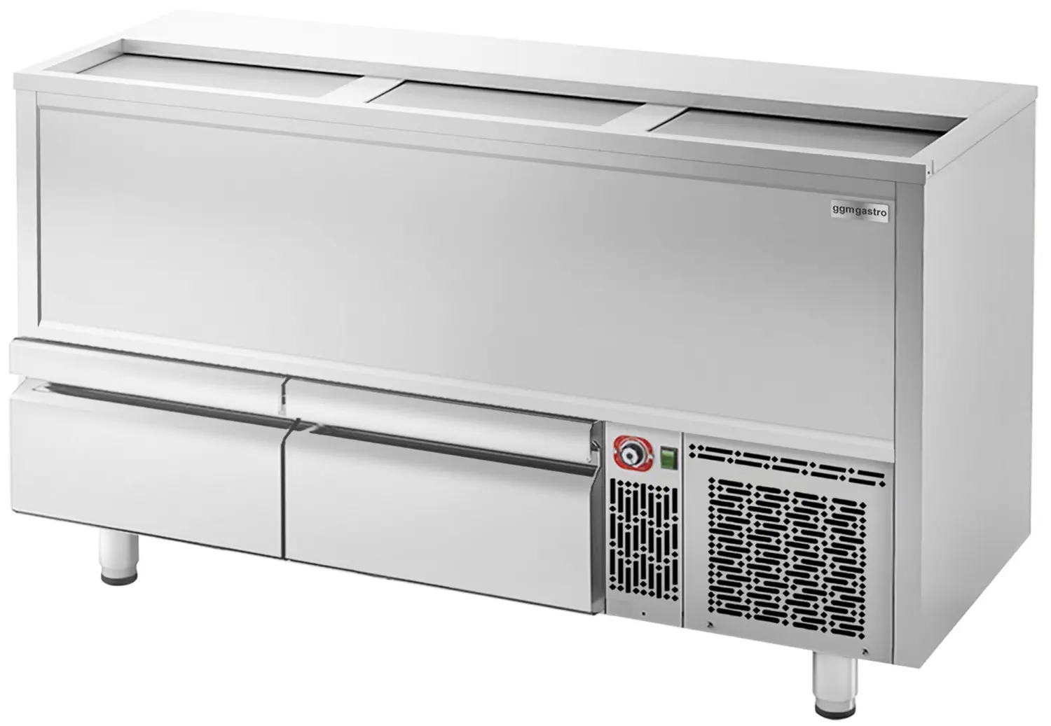 Холодильный ларь для бутылок GGM Gastro FEI445S (Inox)