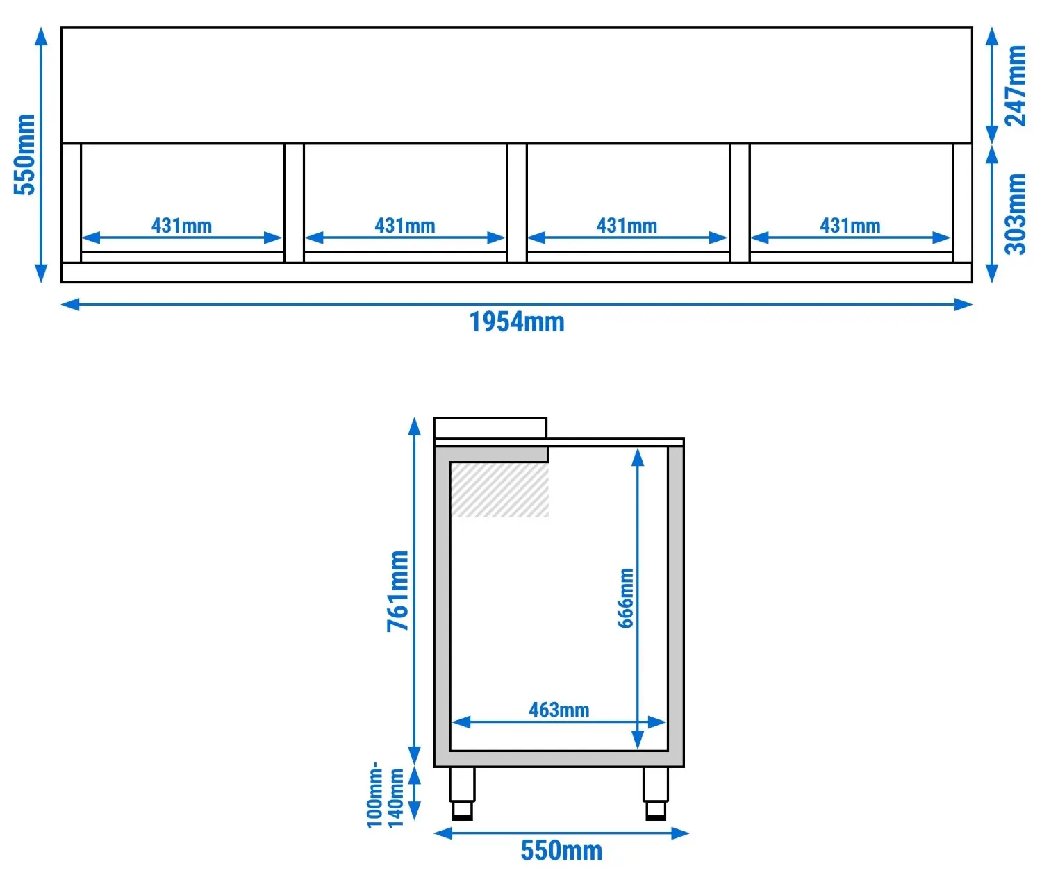 Холодильный ларь для бутылок GGM Gastro FEI620 (Inox) - 6