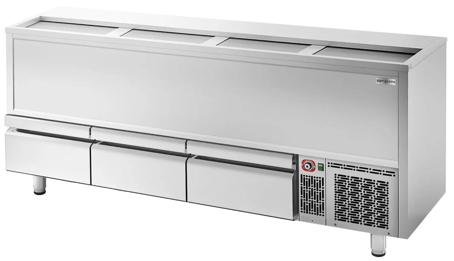 Холодильный ларь для бутылок GGM Gastro FEI620S (Inox)