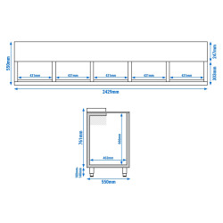 Холодильный ларь для бутылок GGM Gastro FEI800 (Inox) Thumb