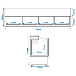 Холодильный ларь для бутылок GGM Gastro FKI350 (White/Inox) Thumb