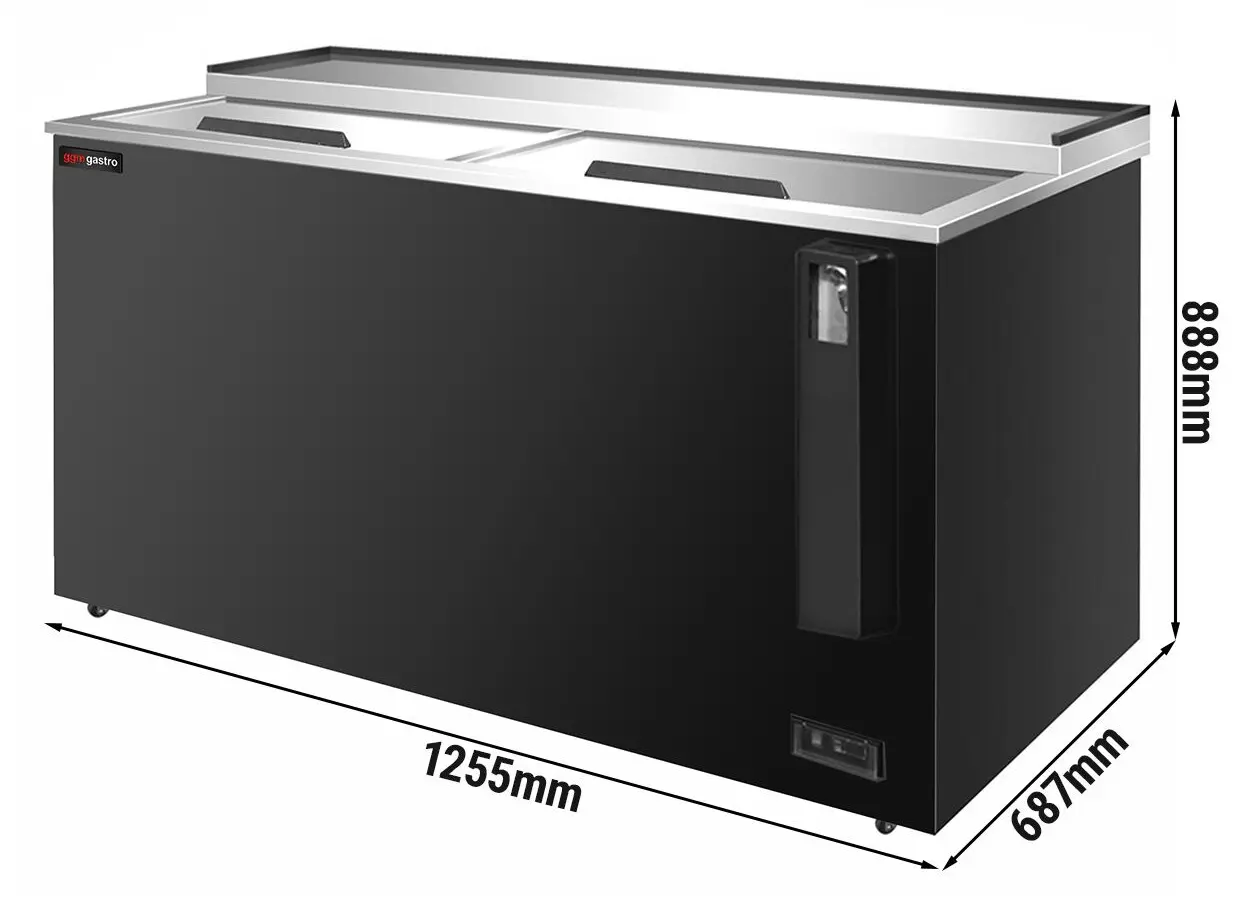 Холодильный ларь для бутылок GGM Gastro FKTH417 (Black) - 7