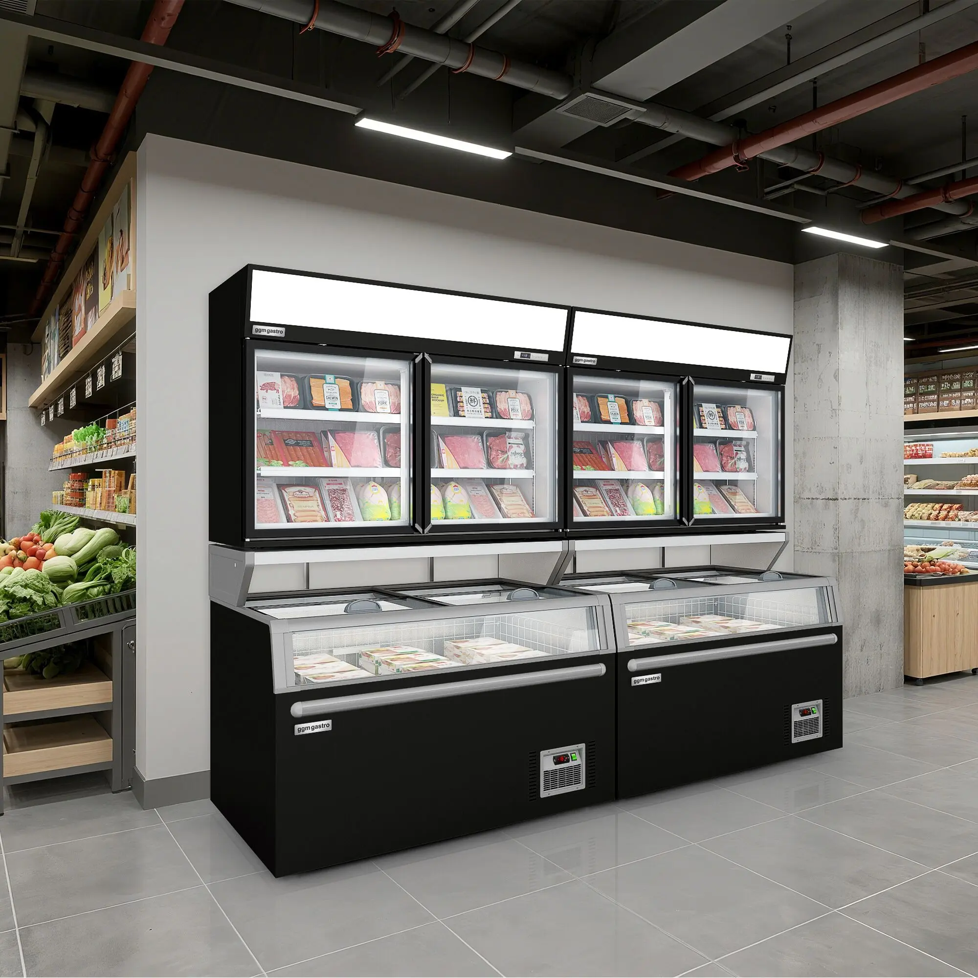 Морозильный ларь GGM Gastro TIEBIC2 (Black) - 12