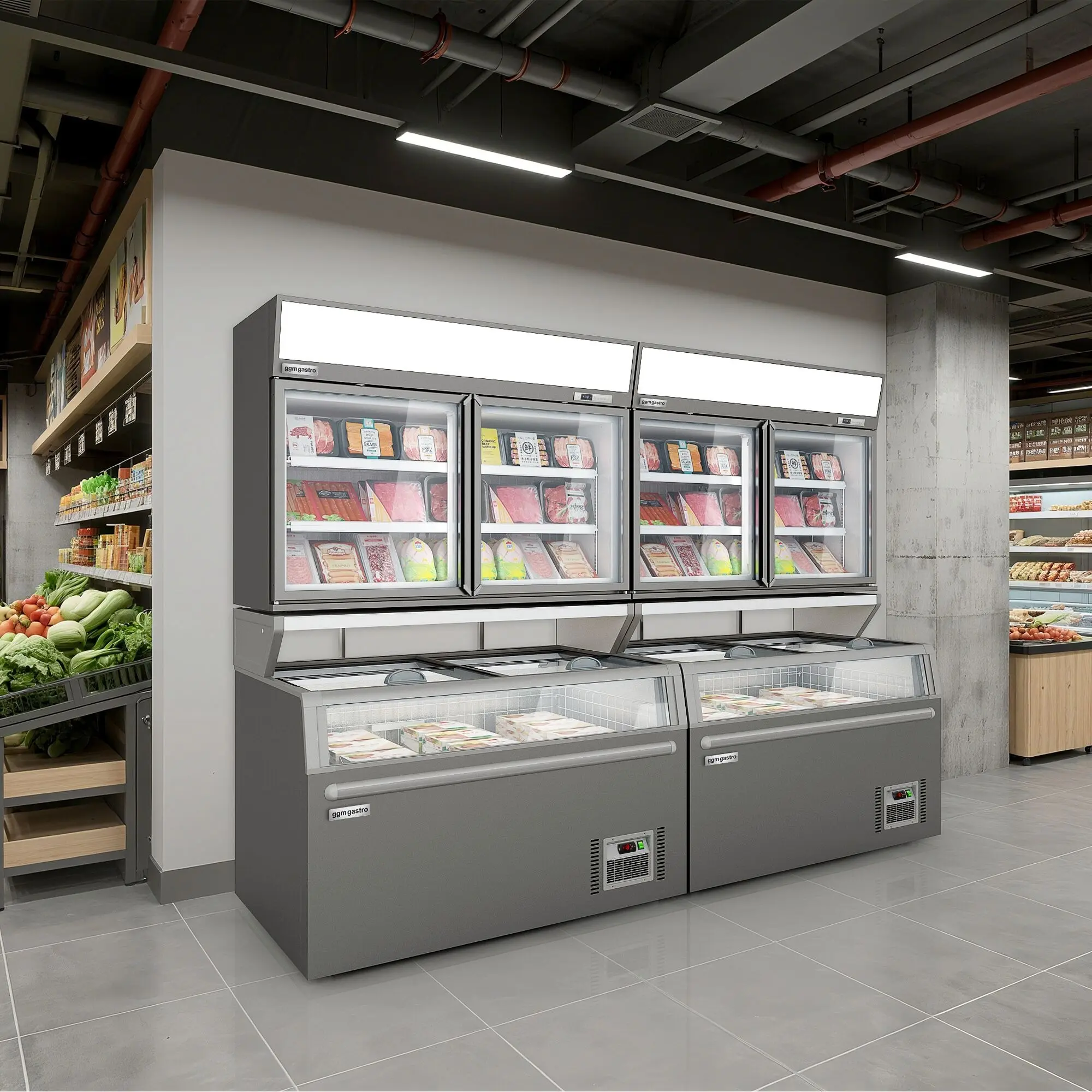Морозильный ларь GGM Gastro TIEGIC2 (Grey) - 12
