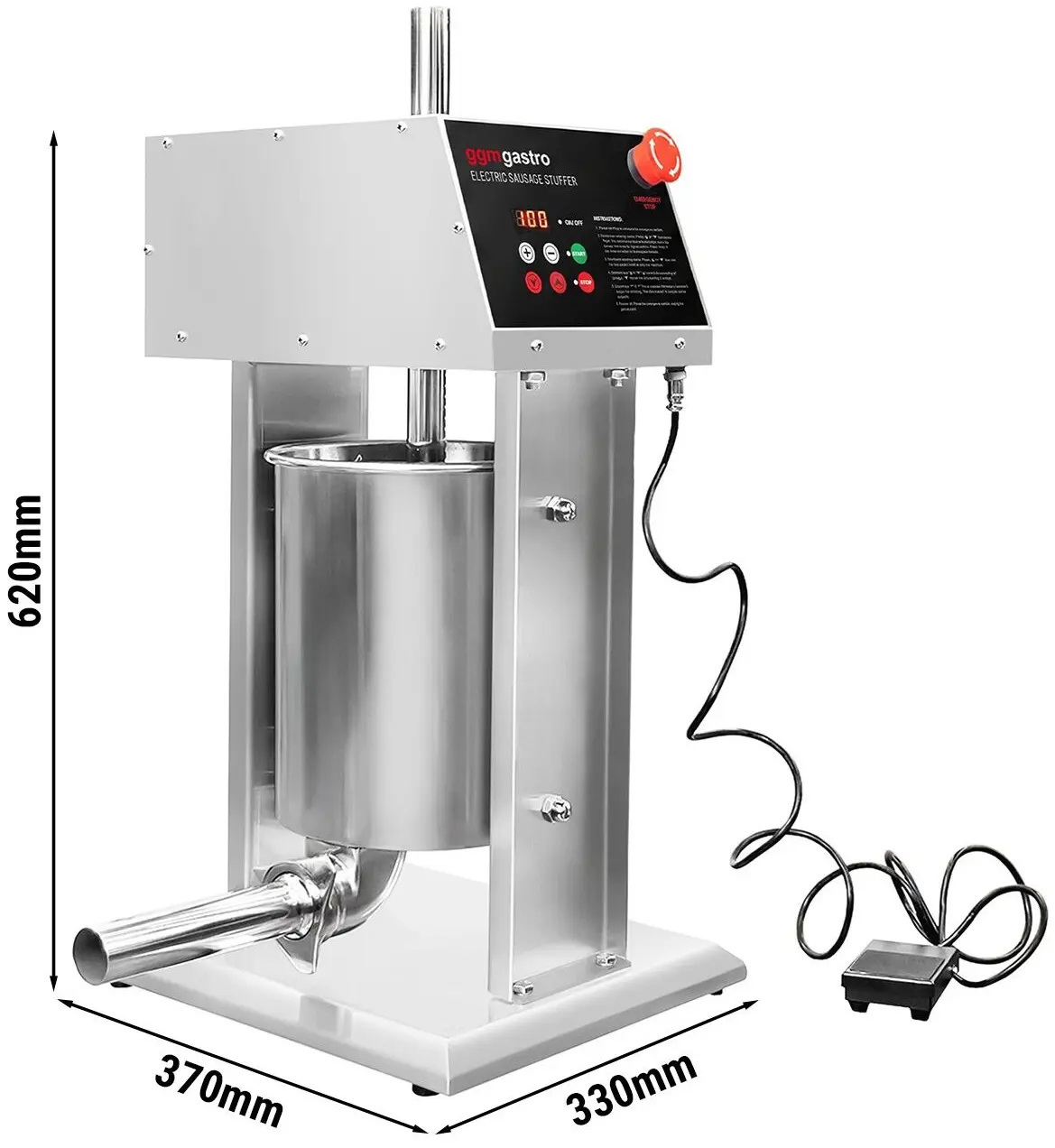 Наполнитель колбасный GGM Gastro EWFMH10 (Inox/Black) - 14