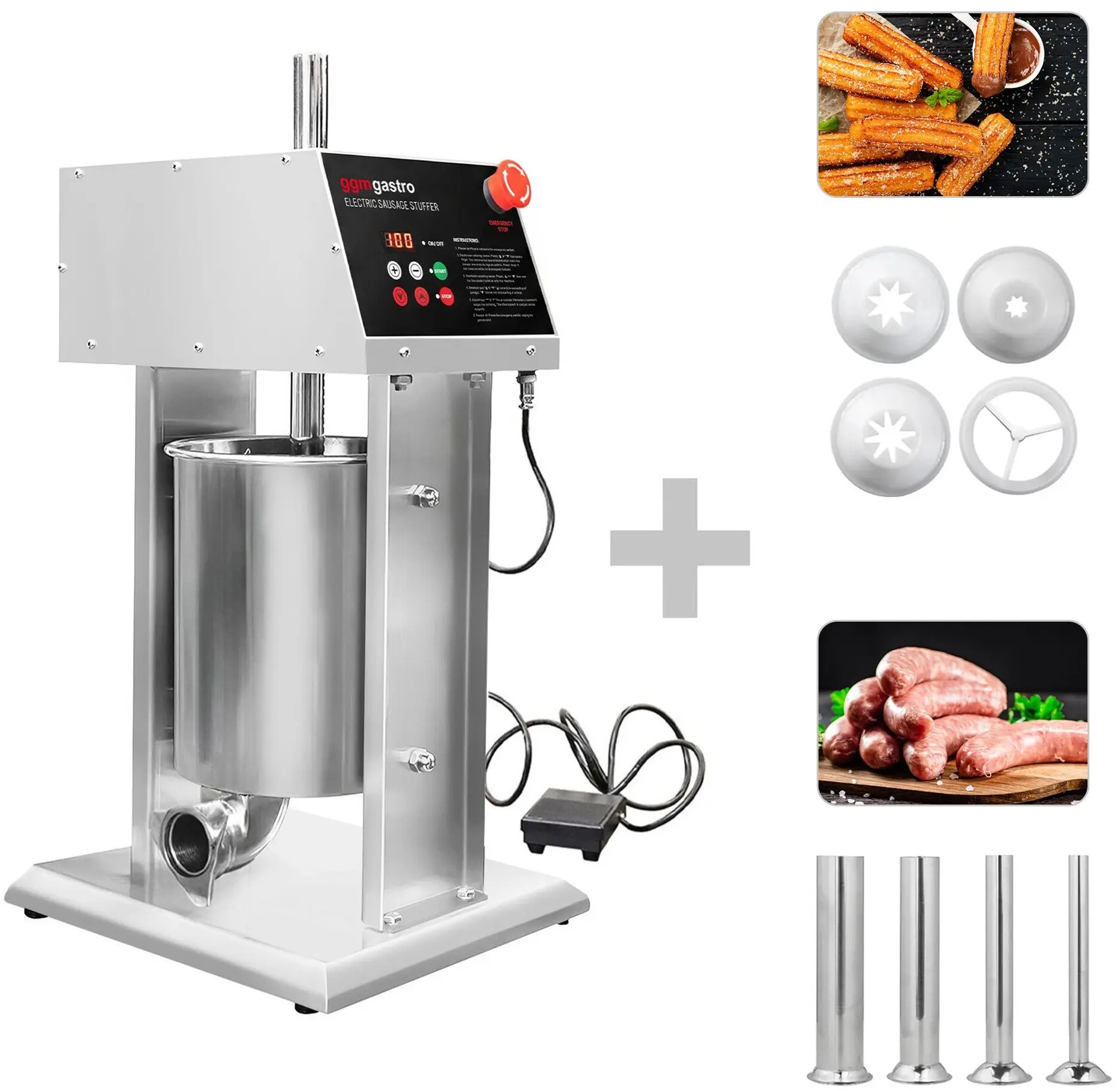 Наполнитель колбасный GGM Gastro EWFMH10 (Inox/Black) - 10