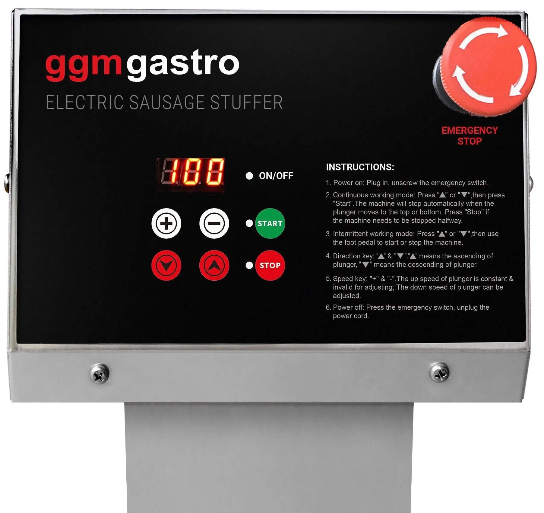 Наполнитель колбасный GGM Gastro  EWFMH15 (Inox/Black) - 4