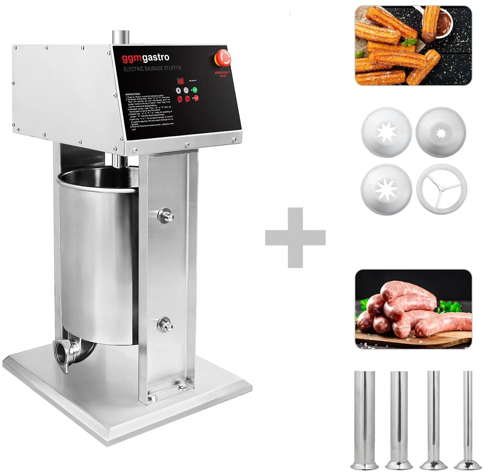 Наполнитель колбасный GGM Gastro EWFMH20 (Inox/Black) - 11