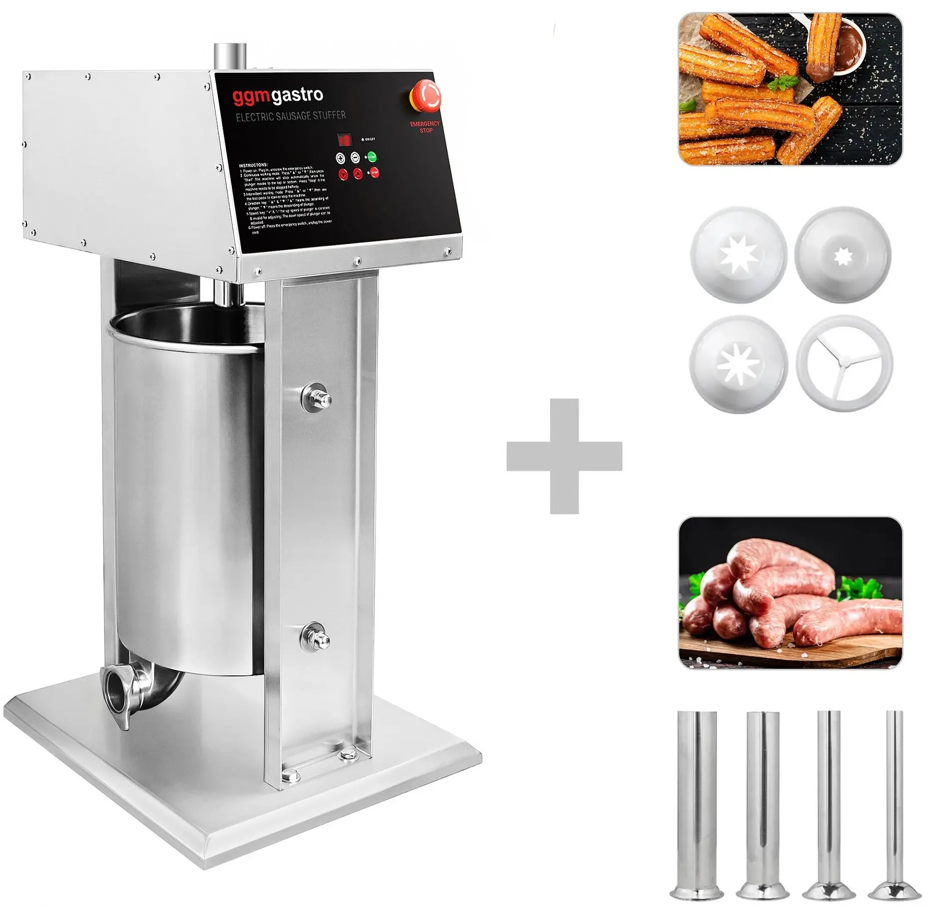 Наполнитель колбасный GGM Gastro EWFMH25 (Inox/Black) - 11