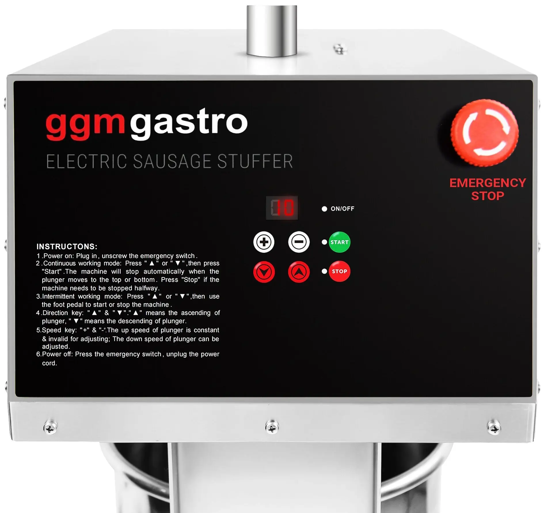 Наполнитель колбасный GGM Gastro EWFMH25 (Inox/Black) - 5