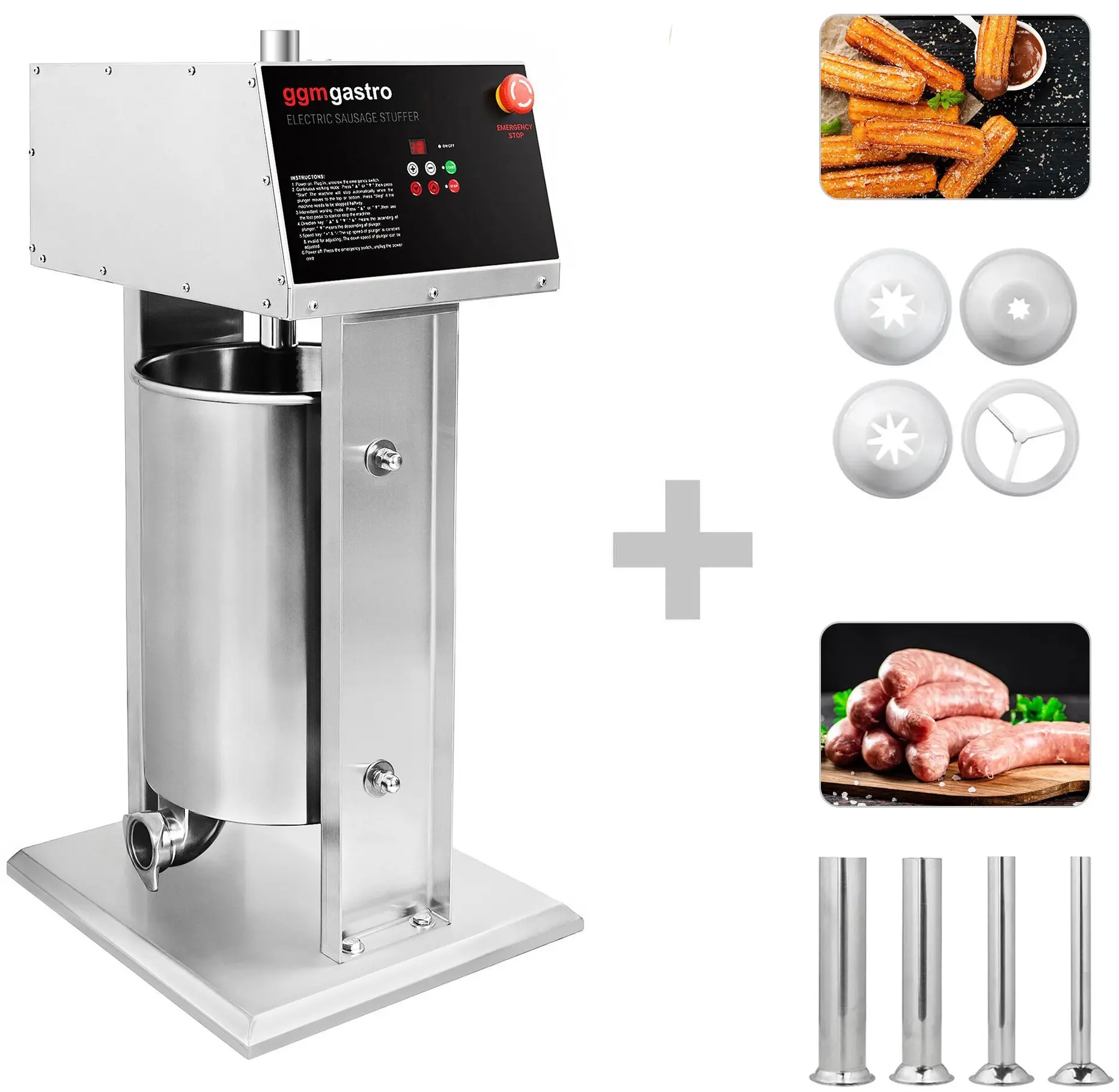 Наполнитель колбасный GGM Gastro EWFMH30 (Inox/Black) - 11