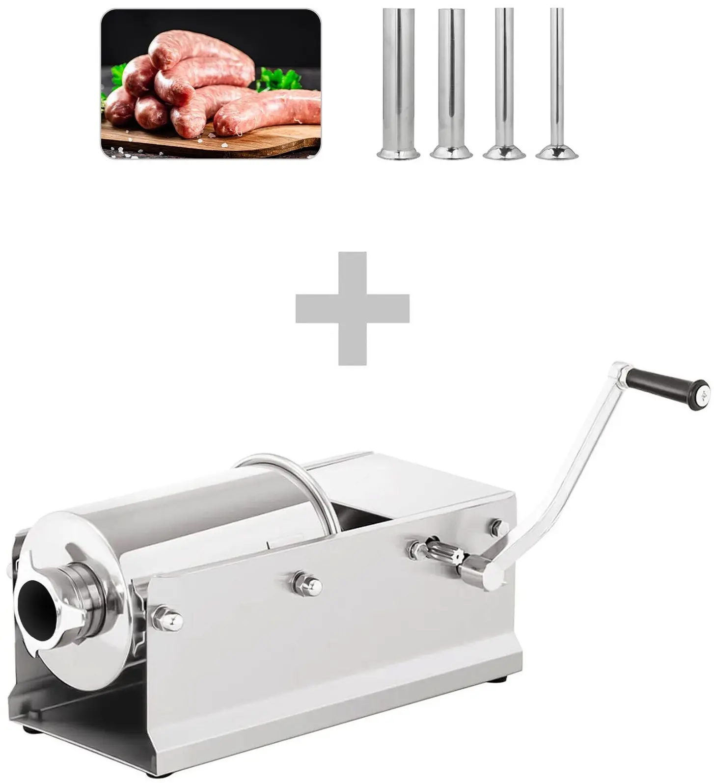 Aparat pentru umplut cârnaţi GGM Gastro WFLHB3 (Inox) - 8
