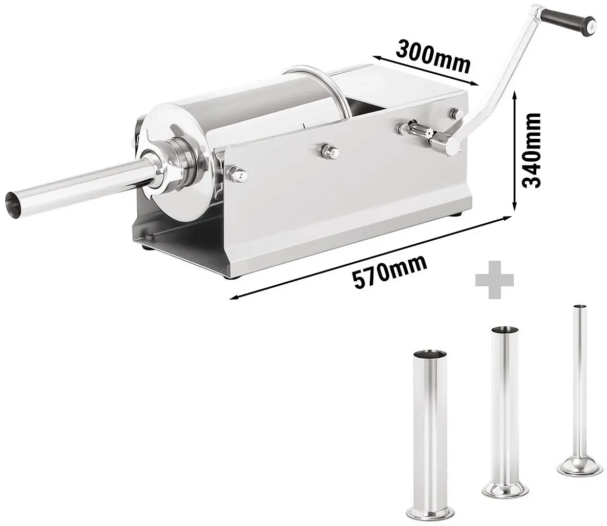 Aparat pentru umplut cârnaţi GGM Gastro WFLHB3 (Inox) - 9