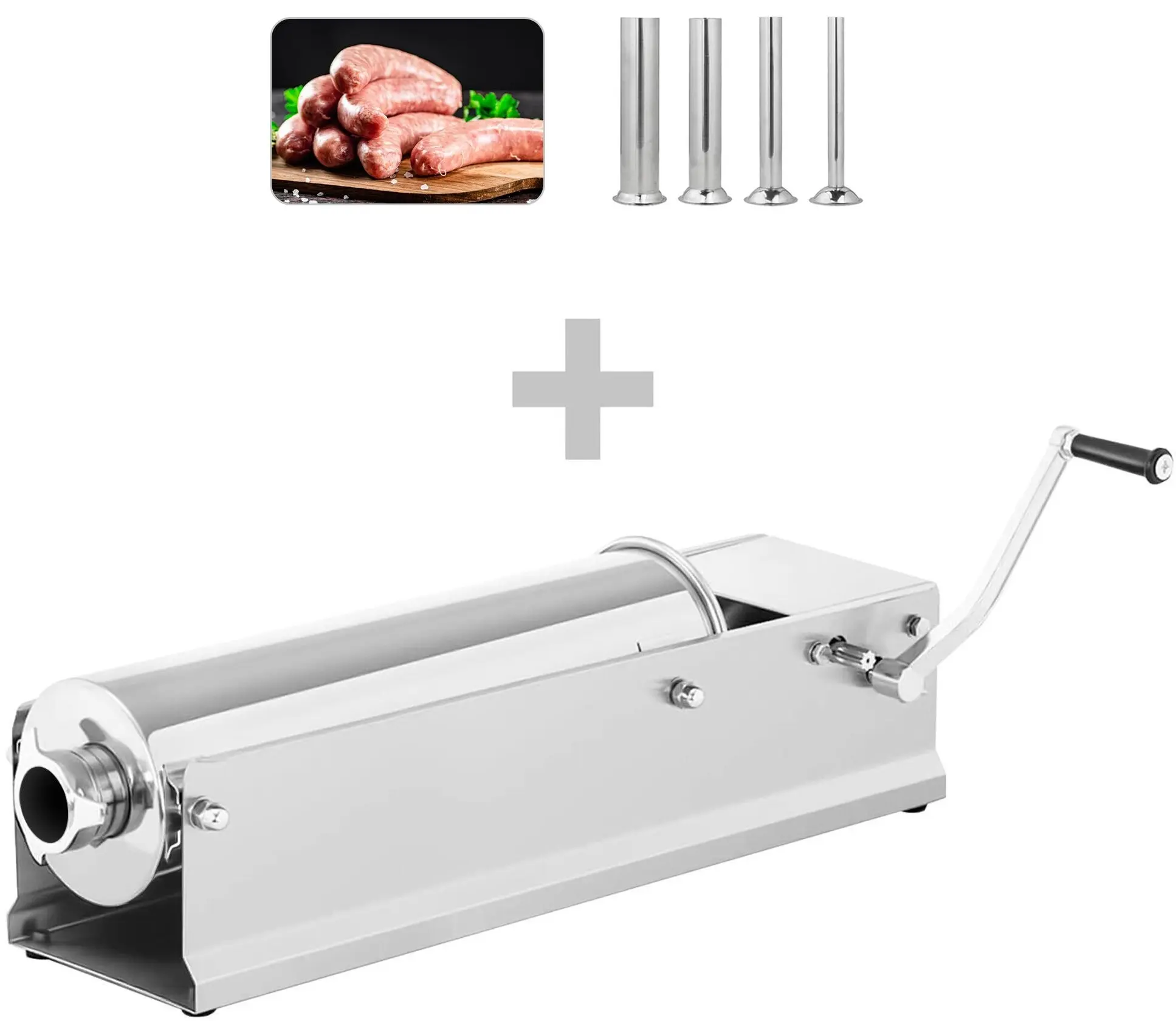 Aparat pentru umplut cârnaţi GGM Gastro WFLHB7 (Inox) - 8