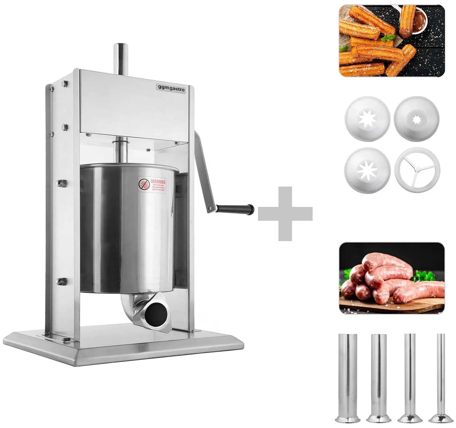 Aparat pentru umplut cârnaţi GGM Gastro WFMHB10 (Inox) - 10