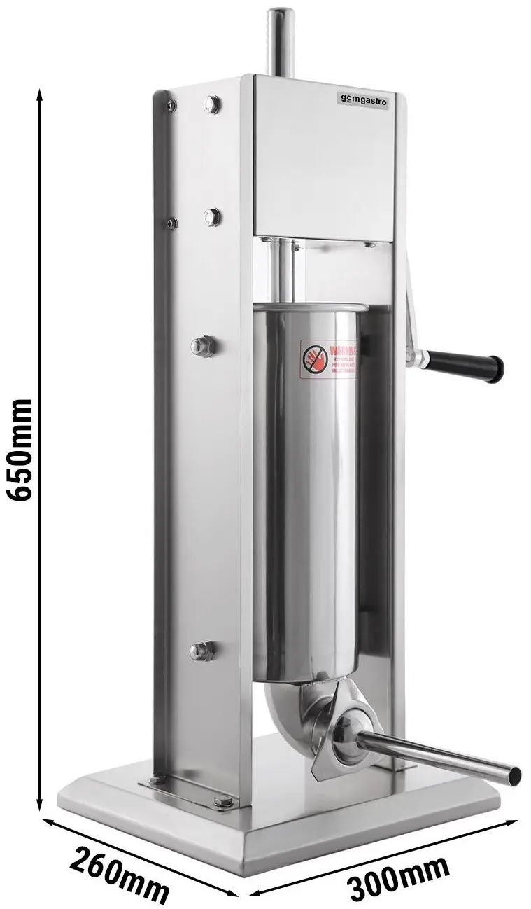Aparat pentru umplut cârnaţi GGM Gastro WFMHB5 (Inox) - 13