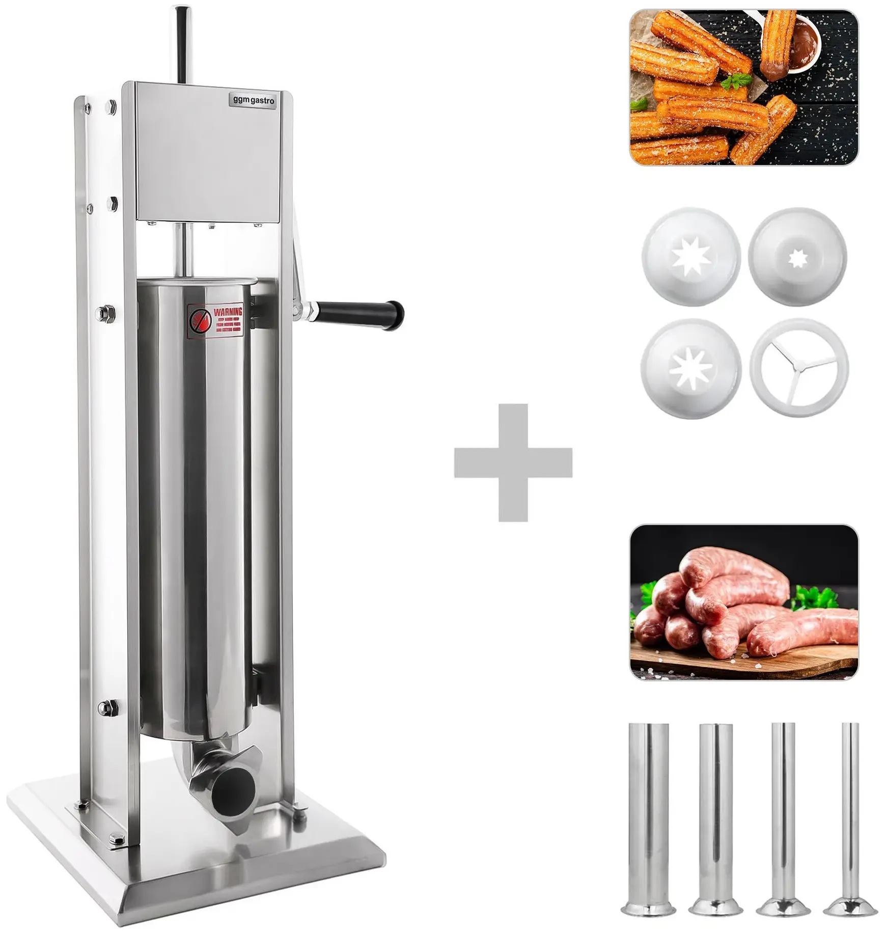 Aparat pentru umplut cârnaţi GGM Gastro WFMHB7 (Inox) - 10