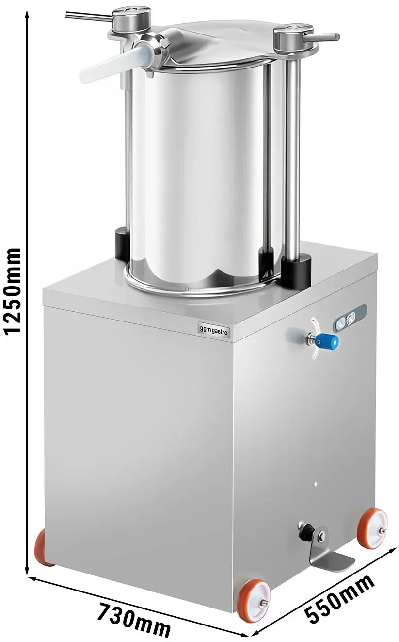 Aparat pentru umplut cârnaţi GGM Gastro WFMHS50 (Inox) - 6