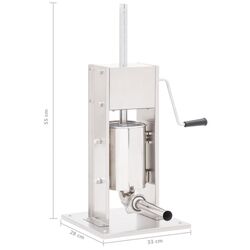 Aparat de umplut carnati VidaXL 50961 (Silver) Thumb