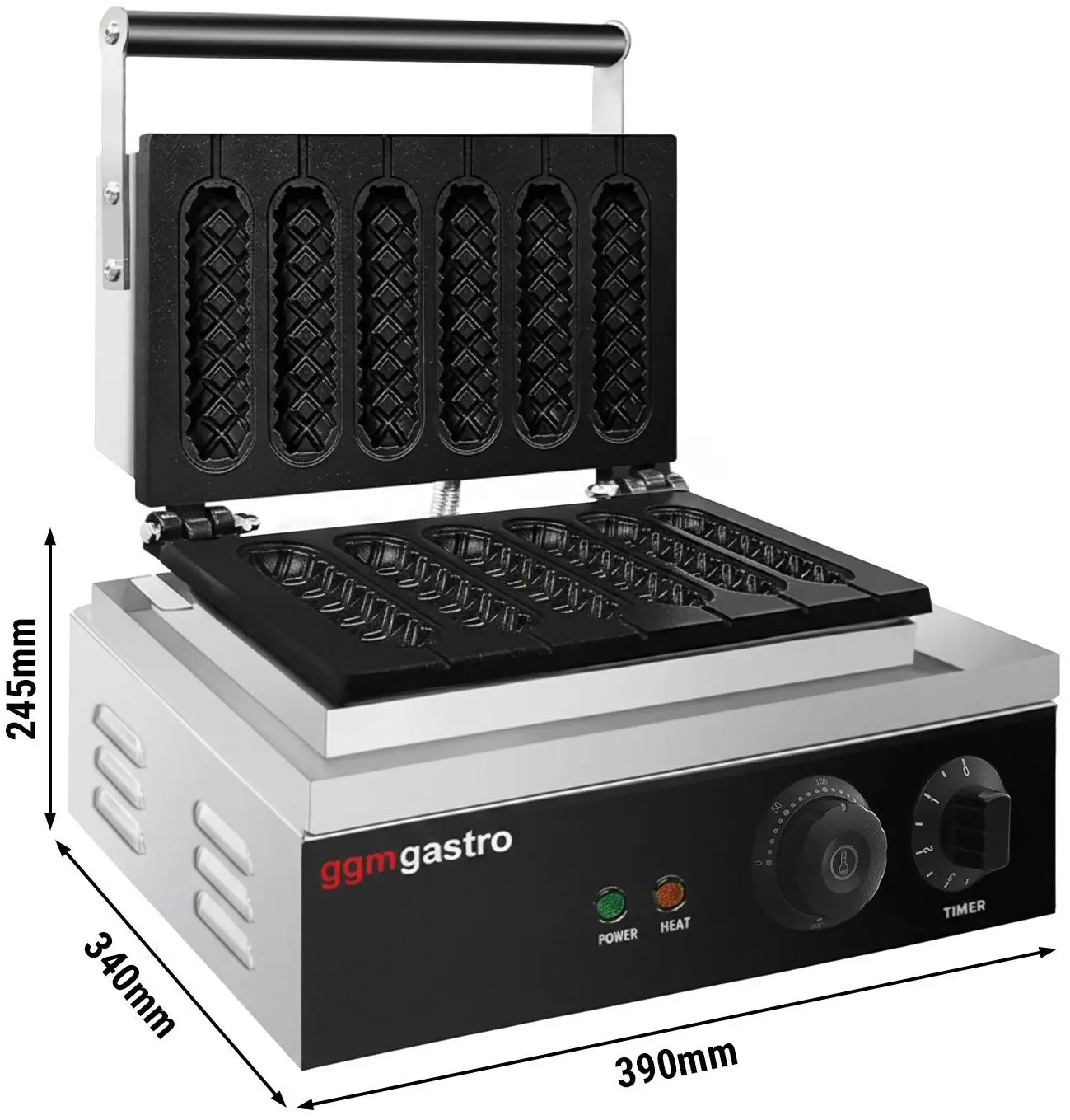 Aparat de facut corn dog-uri GGM Gastro WEJ6 (Black/Inox) - 7