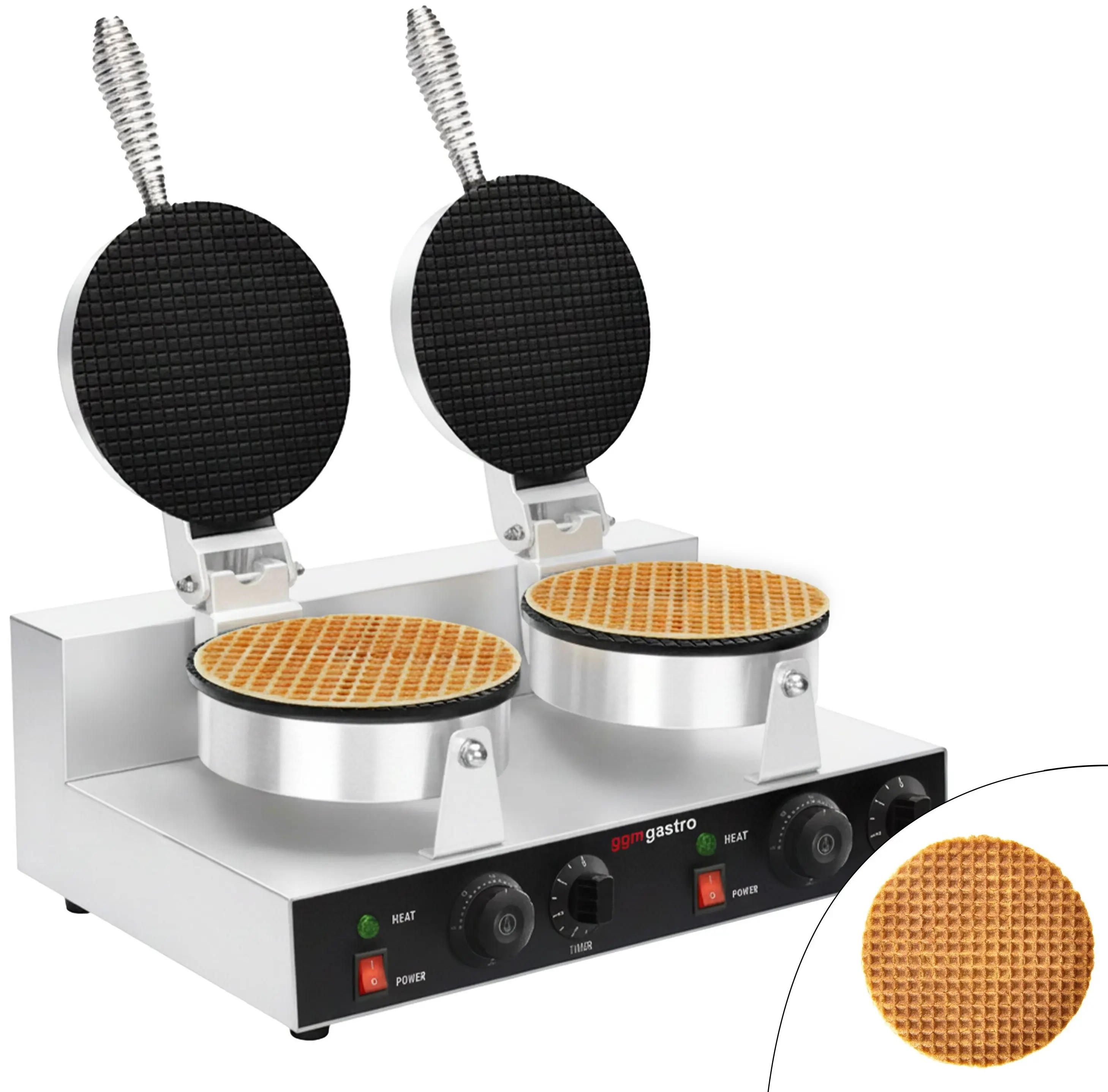 Aparat de facut cornete de inghetata GGM Gastro WAEEHJ2 (Inox) - 2