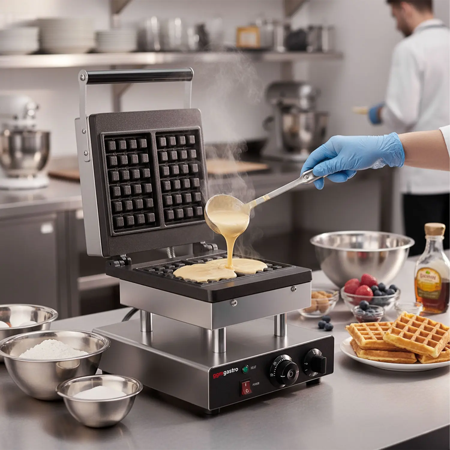 Вафельница GGM Gastro WAEBJ1 (Black/Inox) - 6