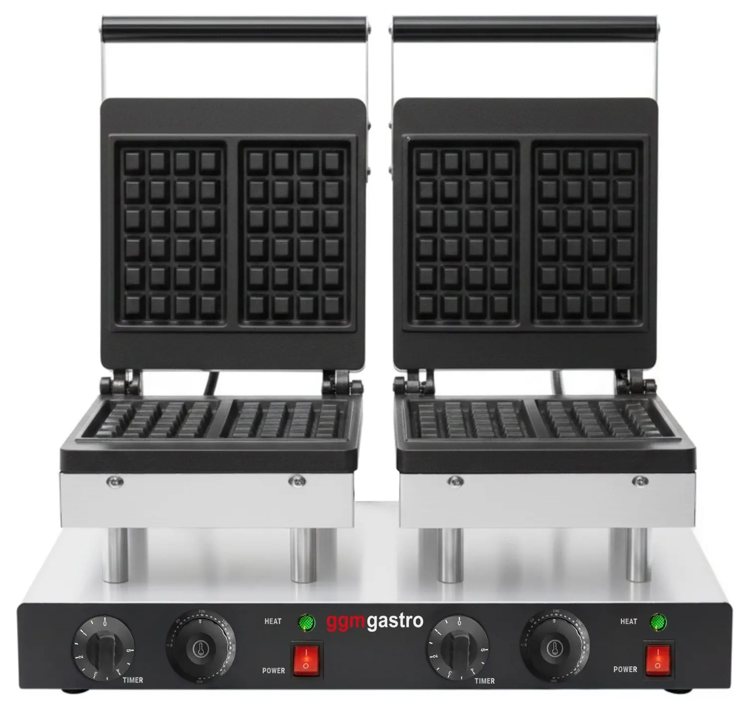 Вафельница GGM Gastro WAEBJ2 (Black/Inox) - 2