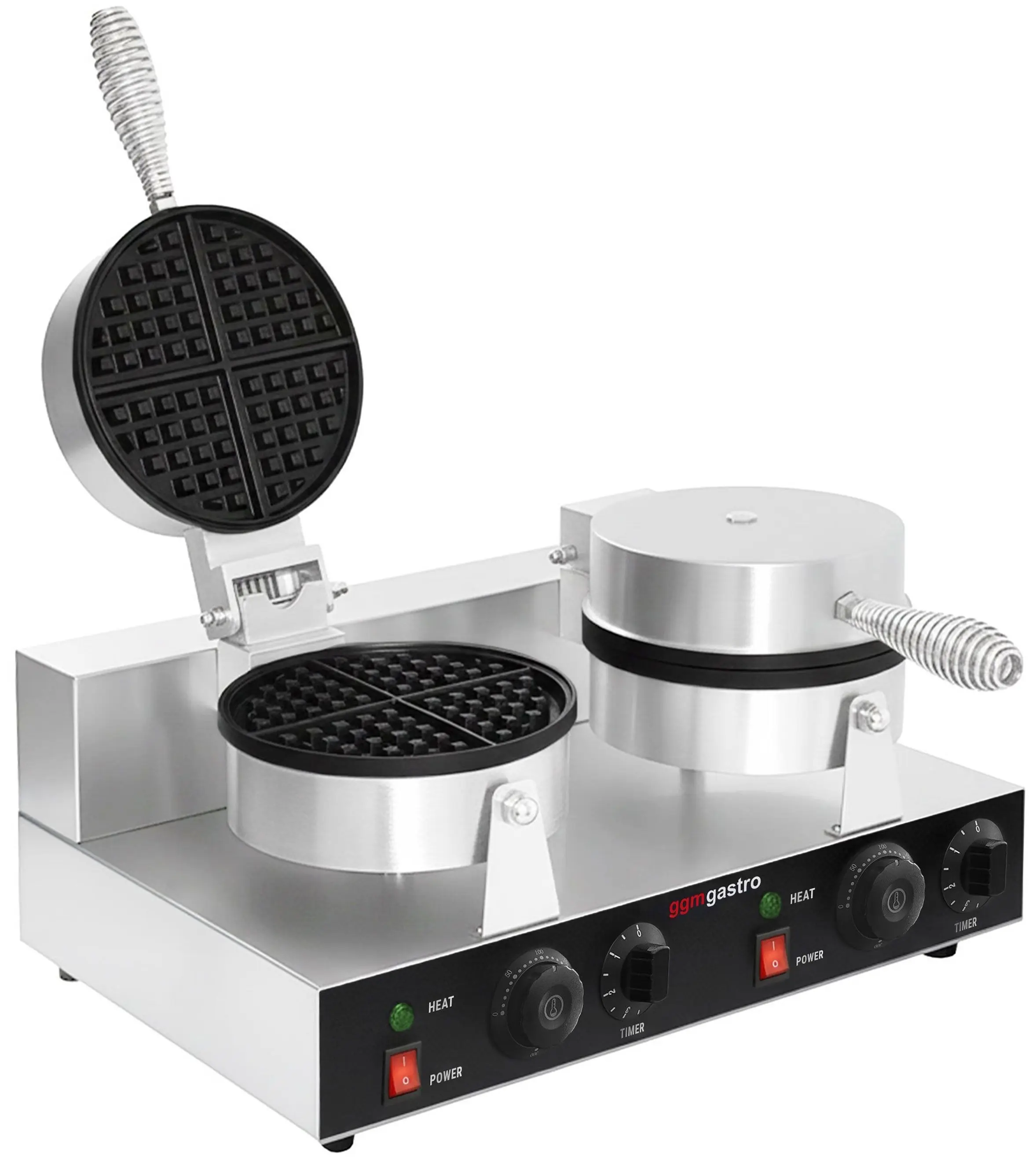 Aparat de facut vafe GGM Gastro WDJ180 (Black/Inox) - 2